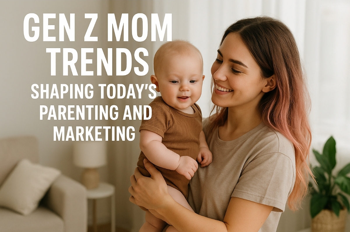 Image 1 A photo showing a Gen Z mom and her baby