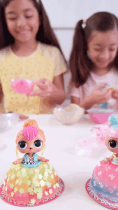Two young girls playing with a toy in beautifully styled influencer content, capturing joy and inspiration for family-focused brand campaigns.