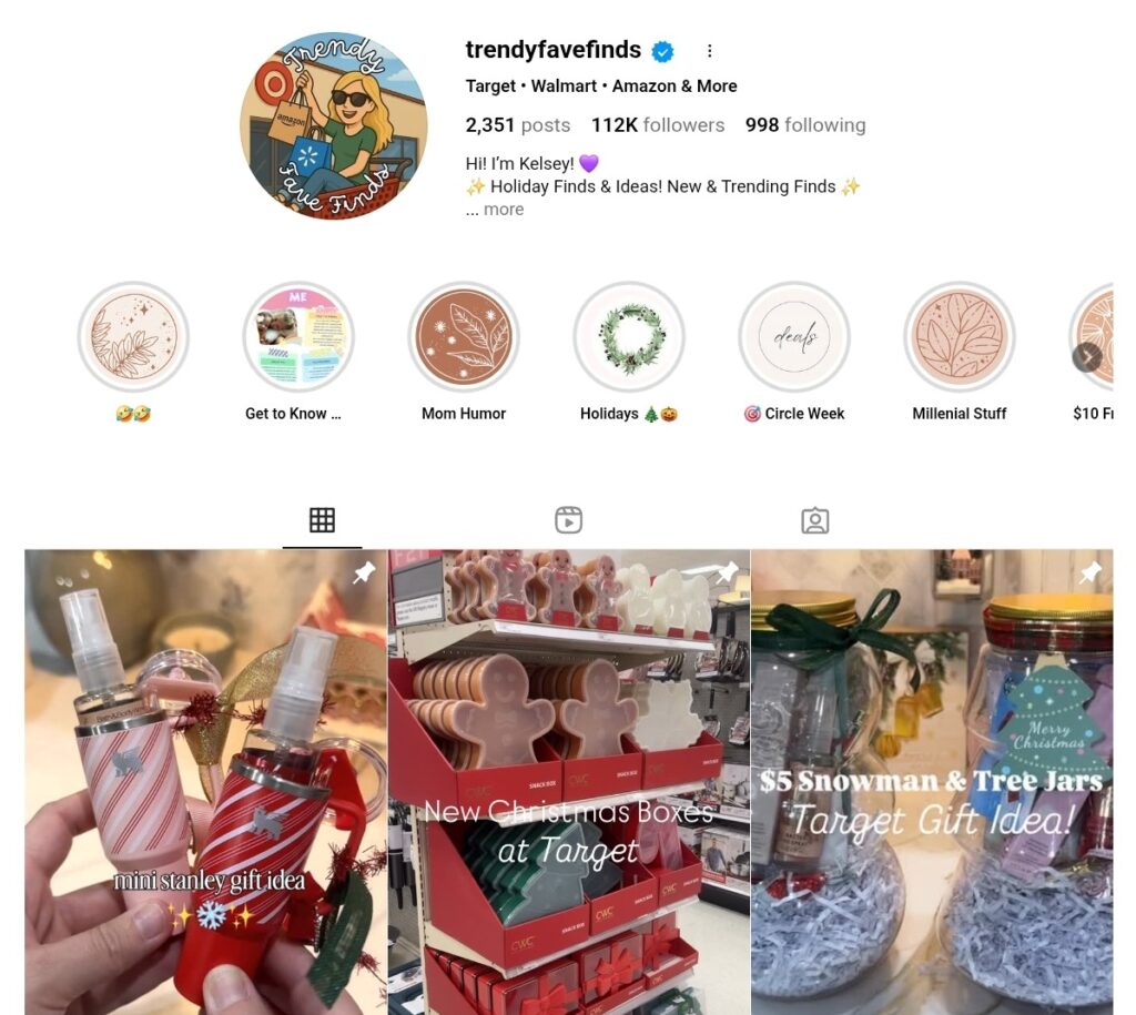 @trendyfavefinds social media page