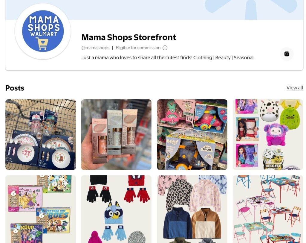 @mamashops social media page