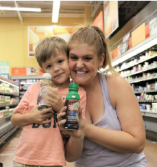 Mom and son shopping at Walmart during a BSM Media influencer campaign Mom and son shopping at Walmart during a BSM Media influencer campaign